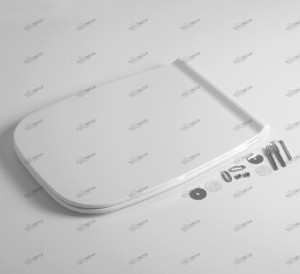 MC3301S.01 Сиденье с крышкой унитаза Alice Ceramica Nur, хромированные петли, с микролифтом Белый глянцевый