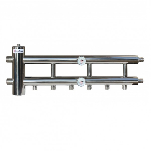 Купить Распределительный коллектор с гидрострелкой 85 кВт, 3+1 контур Прокситерм GSK3231 - Вид №6