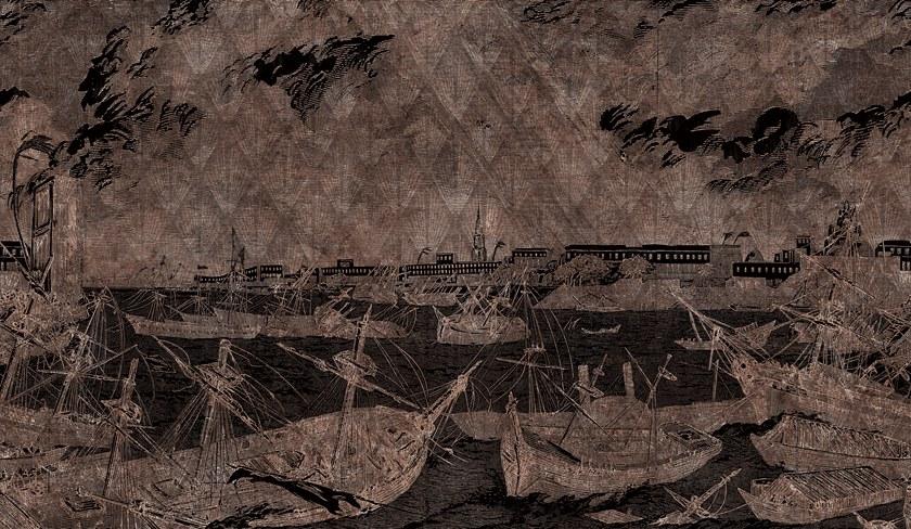 Inkiostro Bianco Сусальное золото обои с пейзажами Goldenwall 2020 Inkcspr2001,2 - Вид №3