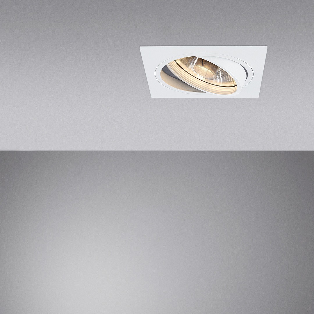 Slv 113541 матовый белый светильник встраиваемый потолочный 97161 - Вид №1