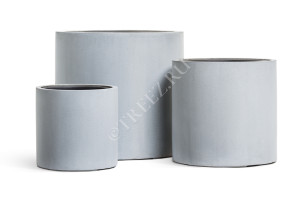 41.3320-02-028-LG-31 Кашпо  Effectory - серия Beton - Цилиндр - Серый ледник Цветочная коллекция