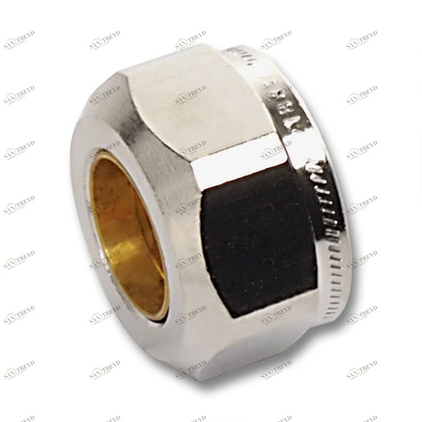 3DKHVCU3415 SANHA DKHV CU разъемное соединение с "евроконусом" для медных труб, никелированная латунь 3/4x15 мм 