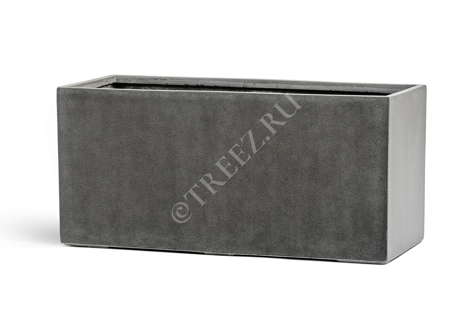 41.3319-02-019-GR-060 Кашпо  Effectory - серия Beton - Низкий прямоугольник - Тёмно-серый бетон Цветочная коллекция  - Вид №2