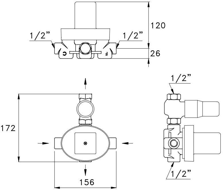 RUBINETTERIE STELLA Термостатический смеситель для душа Bamboo quadro sun-id-1453226 - Вид №2