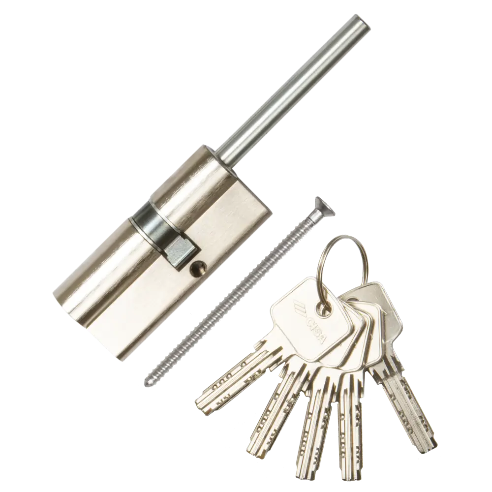 Цилиндр Cisa Astral ОА317-12.12, 35x10x25 мм, ключ/шток, цвет никель, без вертушки STLM-2153462 - Вид №1