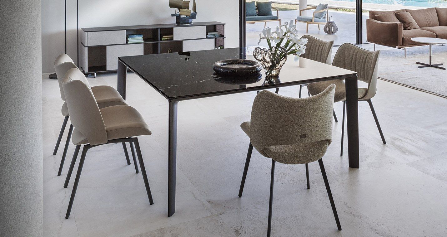 Квадратный мраморный стол Poltrona Frau коллекция-столы и стулья ARCH-00078917 - Вид №3