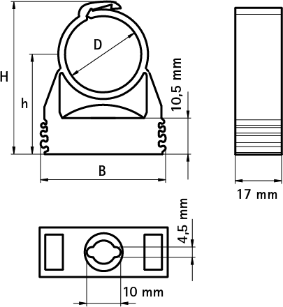 0855812 starQuick® Хомуты — медного цвета для сантехнических труб и труб с электрокабелями для крепления стене, полу или потолку walraven  - Вид №1