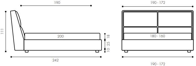 Twils Двуспальная кровать с мягким изголовьем James sun-id-1409609 - Вид №5