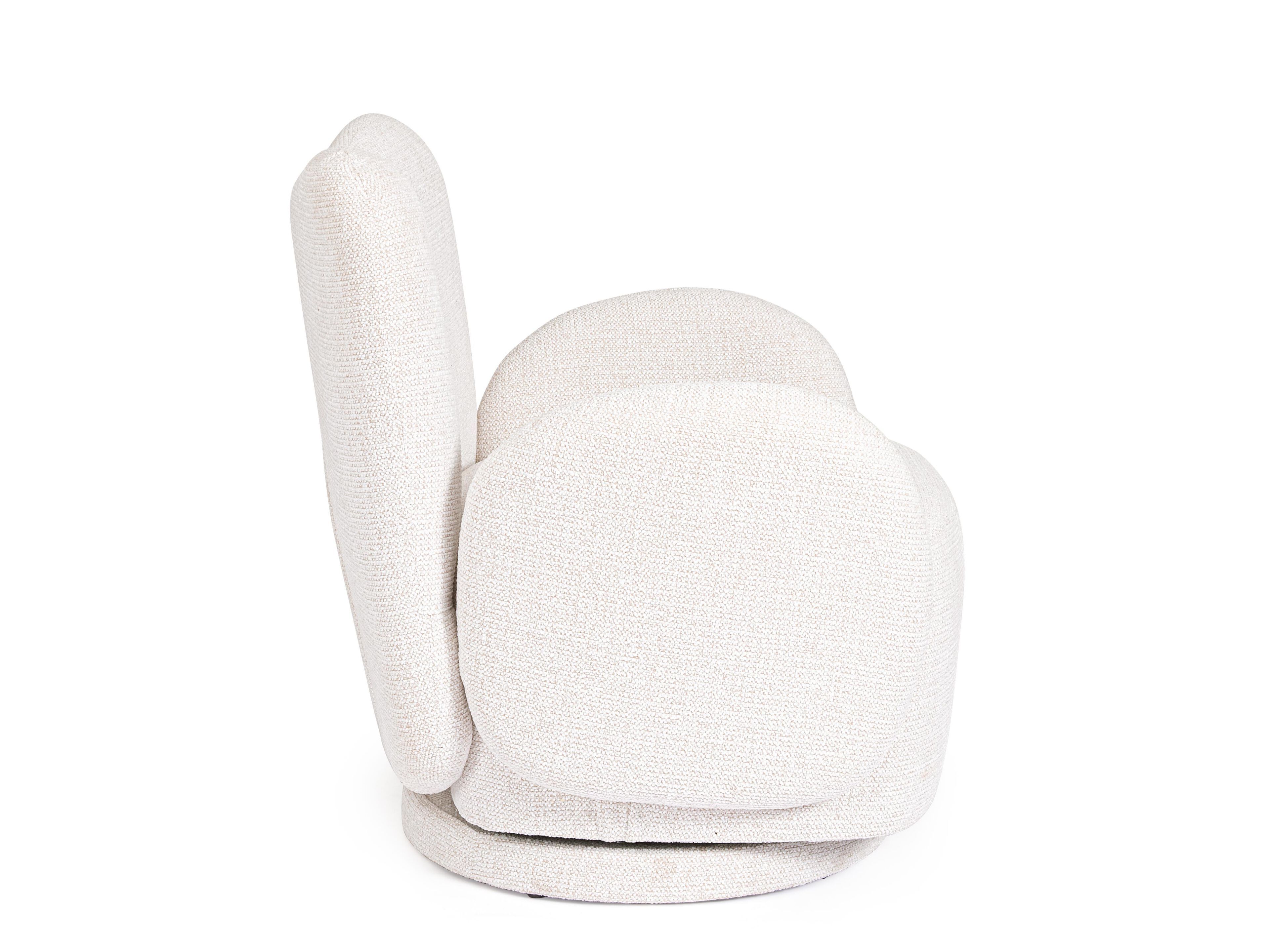 Тканевое вращающееся кресло с подлокотниками BIZZOTTO HARPER ARCH-00143128 - Вид №7