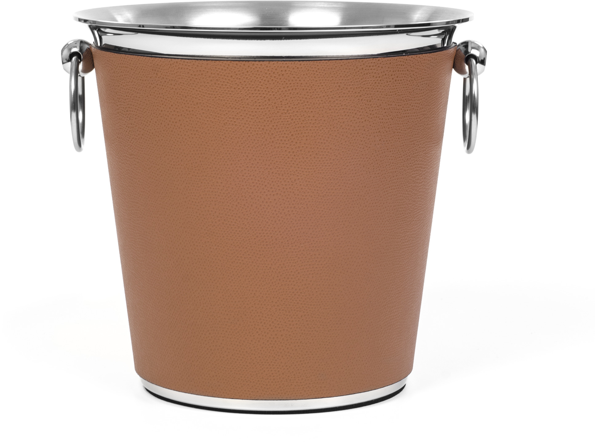 Ведро для шампанского - Ø 22,5X В21 см / зернистая кожа_кремовый