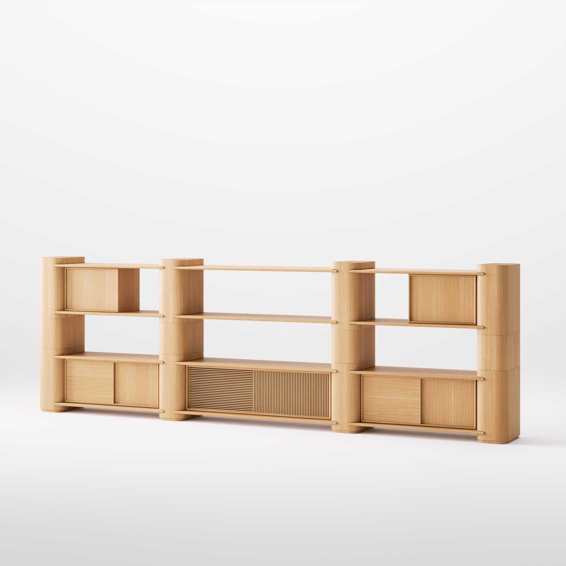 Деревянный самонесущий модульный книжный шкаф Wewood Path ARCH-00032308 - Вид №6