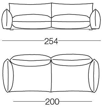 arflex 2-х местный тканевый диван со съемным чехлом Marenco sun-id-1399832 - Вид №4