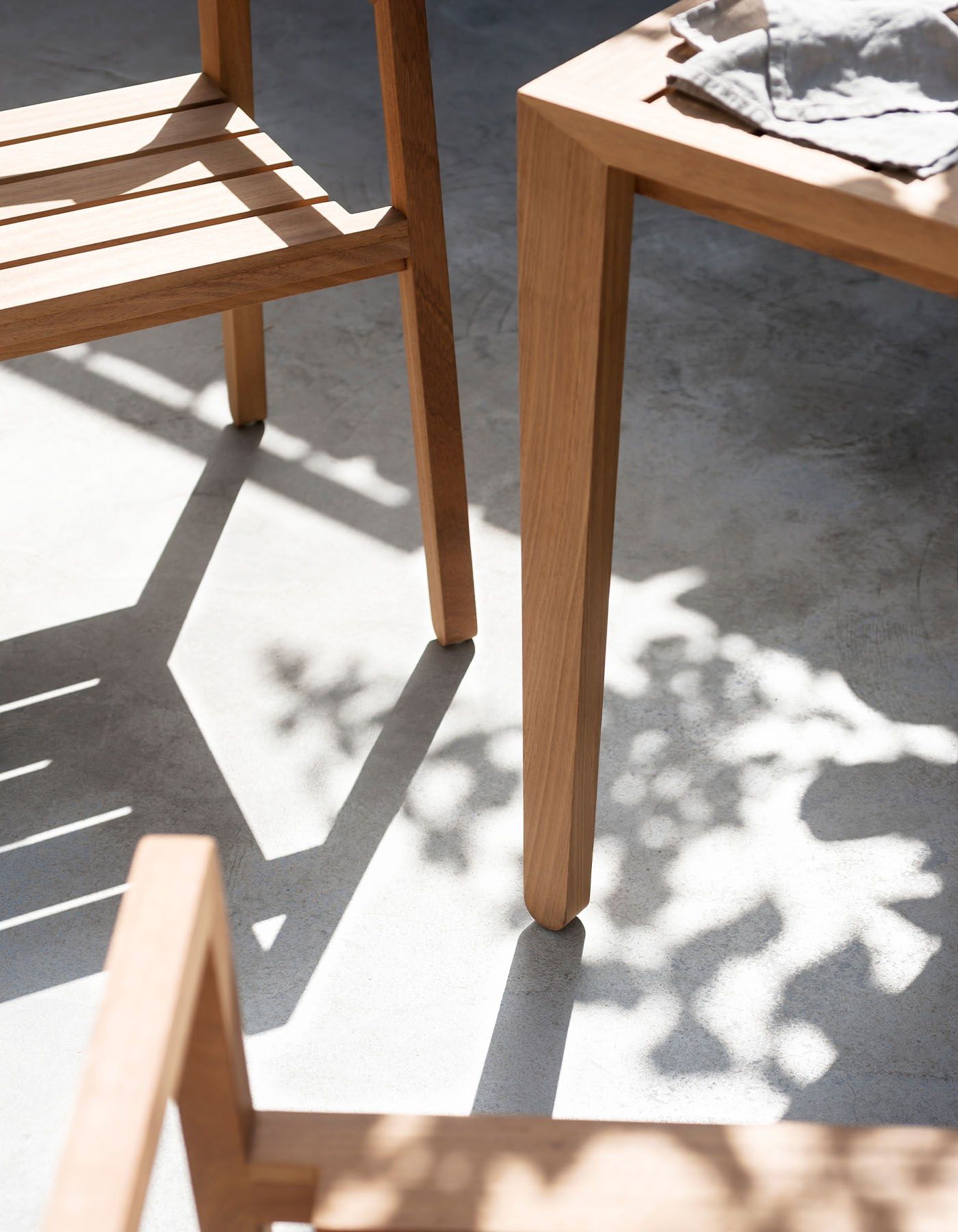 Квадратный садовый стол в ироко RODA Zania ARCH-00103040 - Вид №6