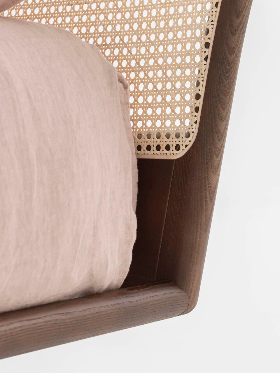 Кровать из массива дерева с изголовьем из Венской соломы Pianca TRAMA ARCH-00054304 - Вид №6