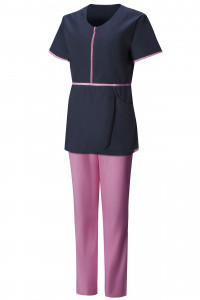 4958853 Костюм Сакура темно-синий с розовым  Медицинская одежда  размер 48