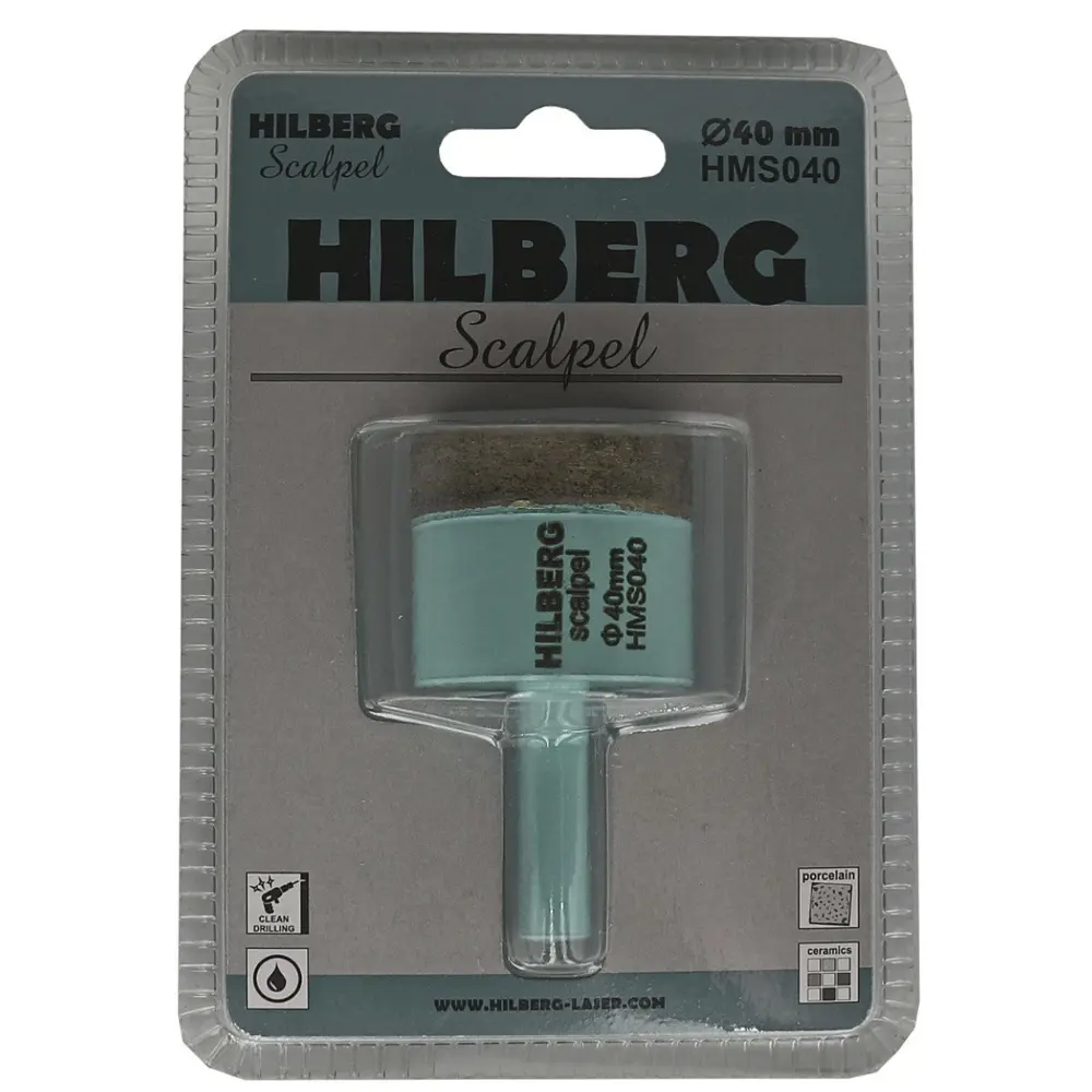 Коронка по керамограниту алмазная Hilberg HMS040 40 мм STLM-2204982 - Вид №3