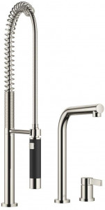 32800790-08_1_27789970-08_1 Смеситель на два отверстия с отдельными розетками с profi-душевым гарнитуром - платина Dornbracht Elio