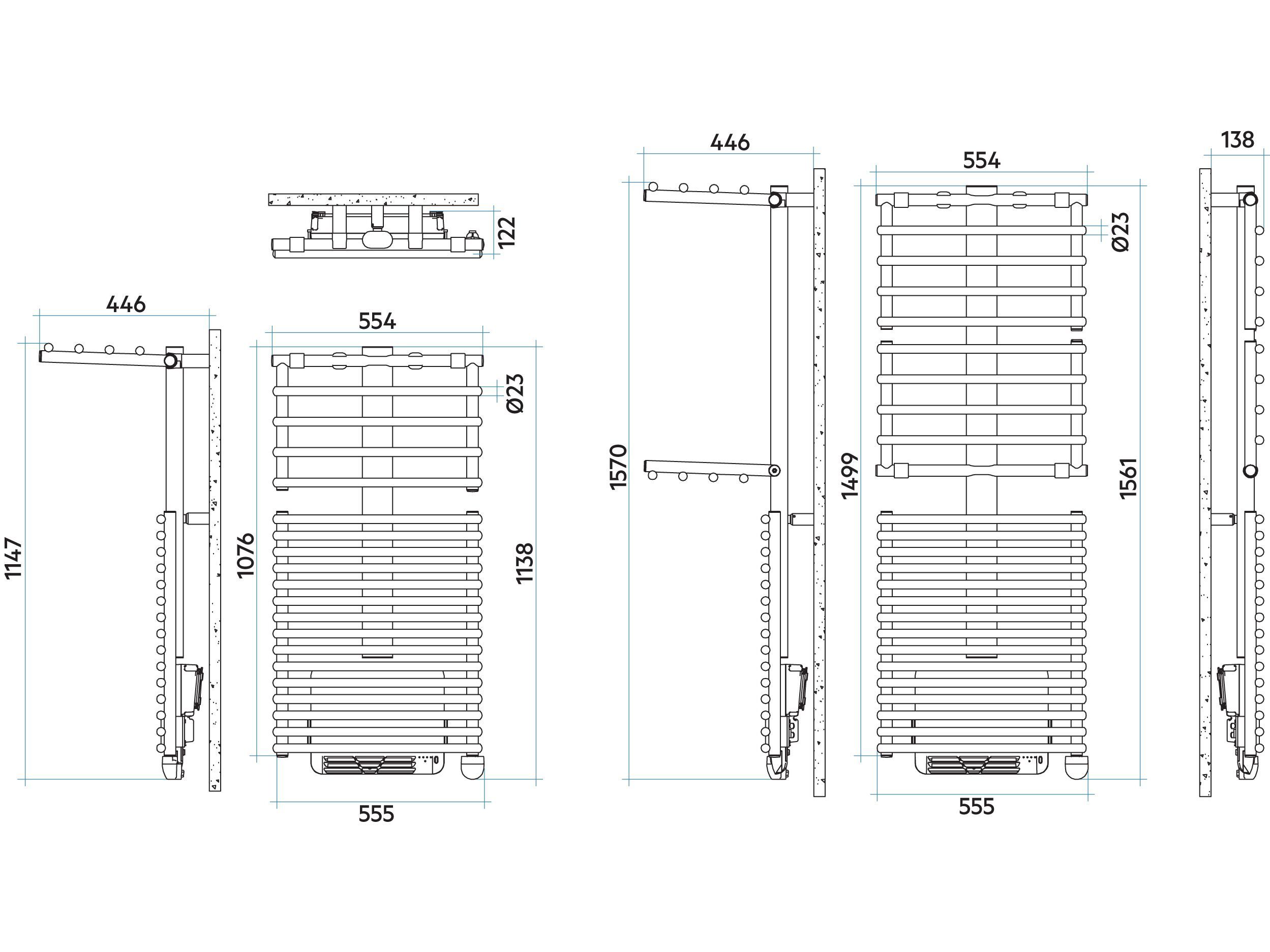 Настенный стальной электрический радиатор для ванной комнаты Irsap Get Up ARCH-00103292 - Вид №3