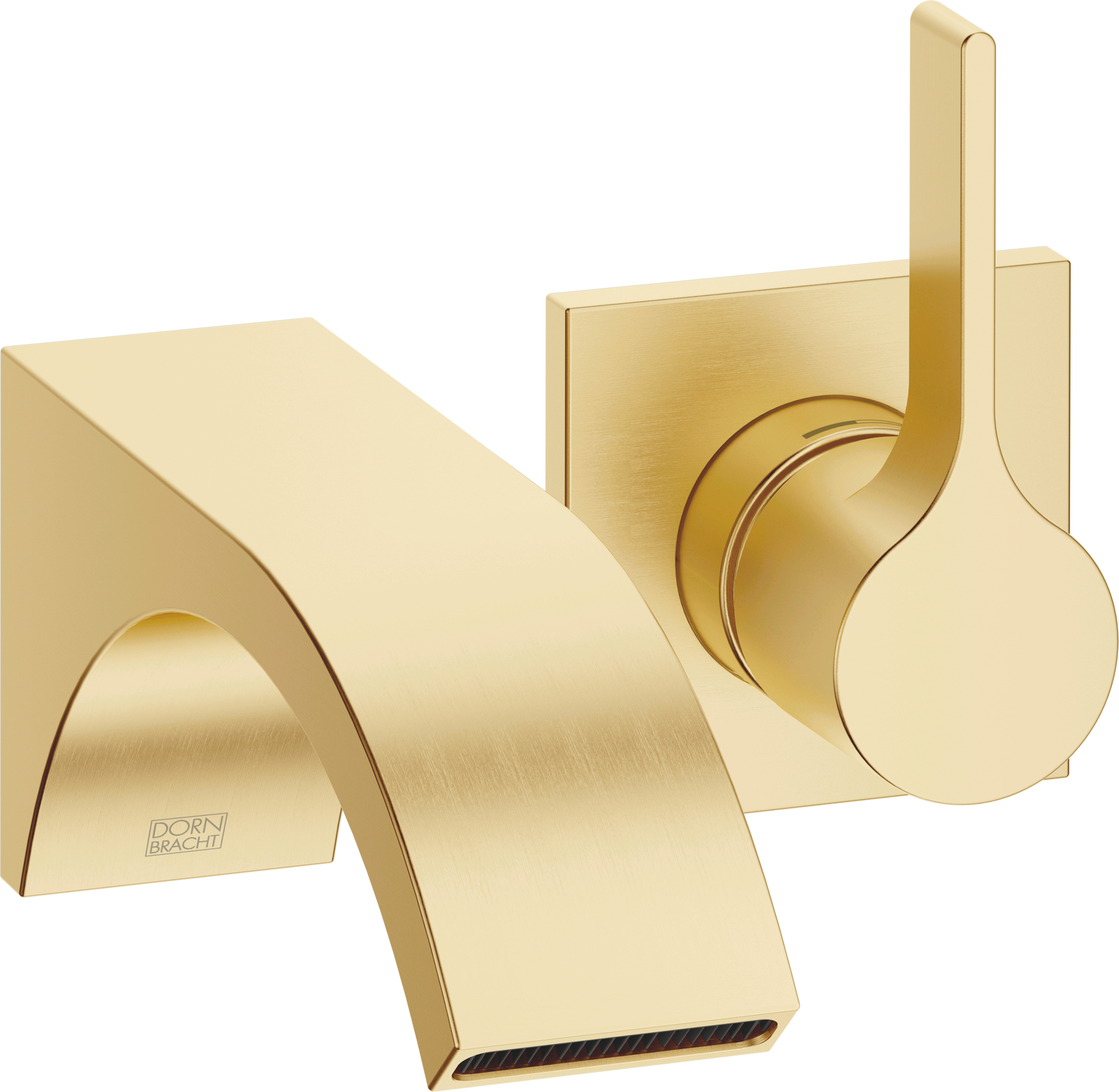 CYO Смеситель для раковины, однорычажный, настенный, без донного клапана - Brushed Durabrass (23-каратное золото)