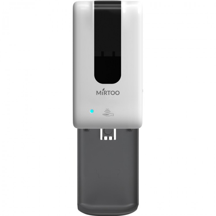 2252N MIRTOO Сенсорный дозатор спрей для антисептика MIRTOO 2252N с каплеуловителем антивандальный емкость 1200 мл. белый  - Вид №1