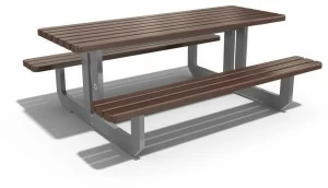 ENCHO ENCHEV - ETE Стол для пикника из металла и дерева со встроенными скамейками  228