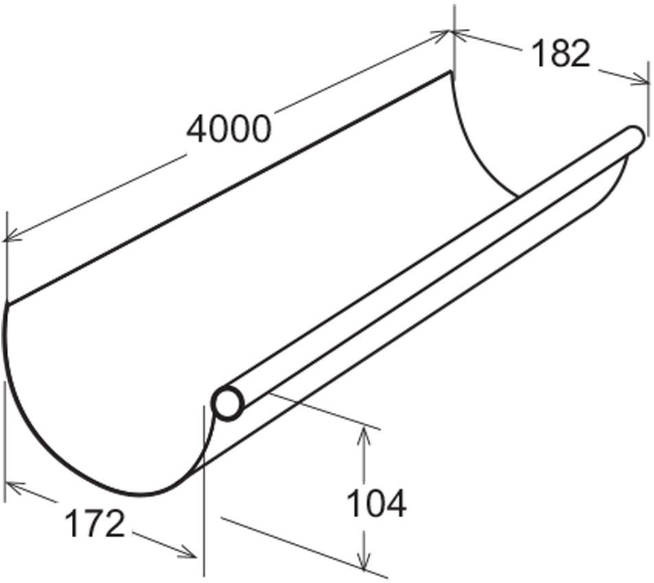 First Corporation Водосточный желоб с эффектом меди First plast Grn133r - Вид №1