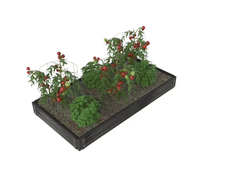 90428552 Готовый комплект грядки ДПК Еврогрядка 150x75 см графит STLM-0222785