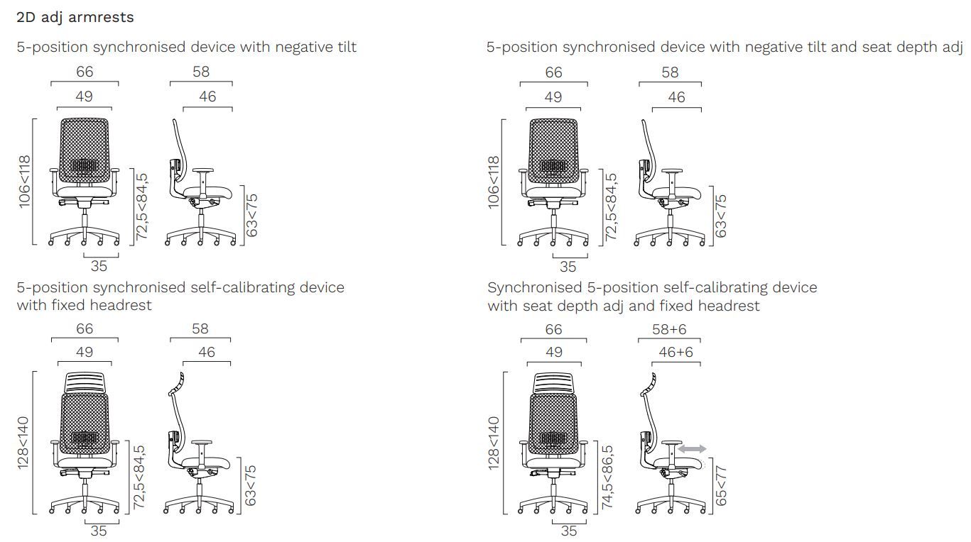 5 спиц ткань поворотный операционный стул FREZZA Дензел ARCH-00074646 - Вид №11