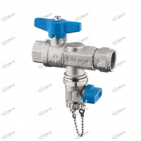 CIMBERIO CIM 631 12 Шаровой кран с фильтром,сливным краном и обратным клапаном серии Т12 CIM 631 