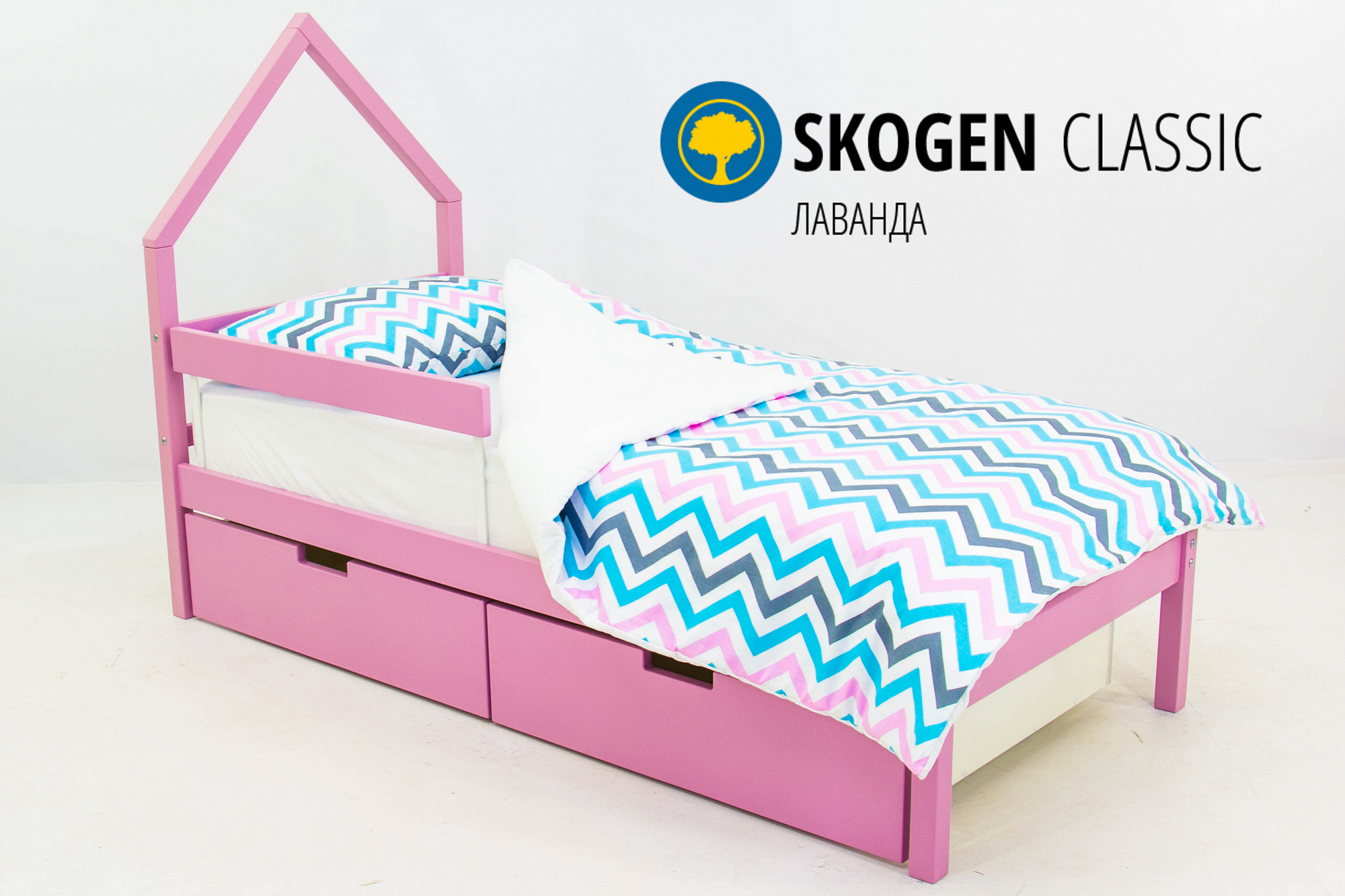 Детская кровать-домик мини Svogen лаванда БЕЛЬМАРКО  326836 Розовый Santreyd  - Вид №2