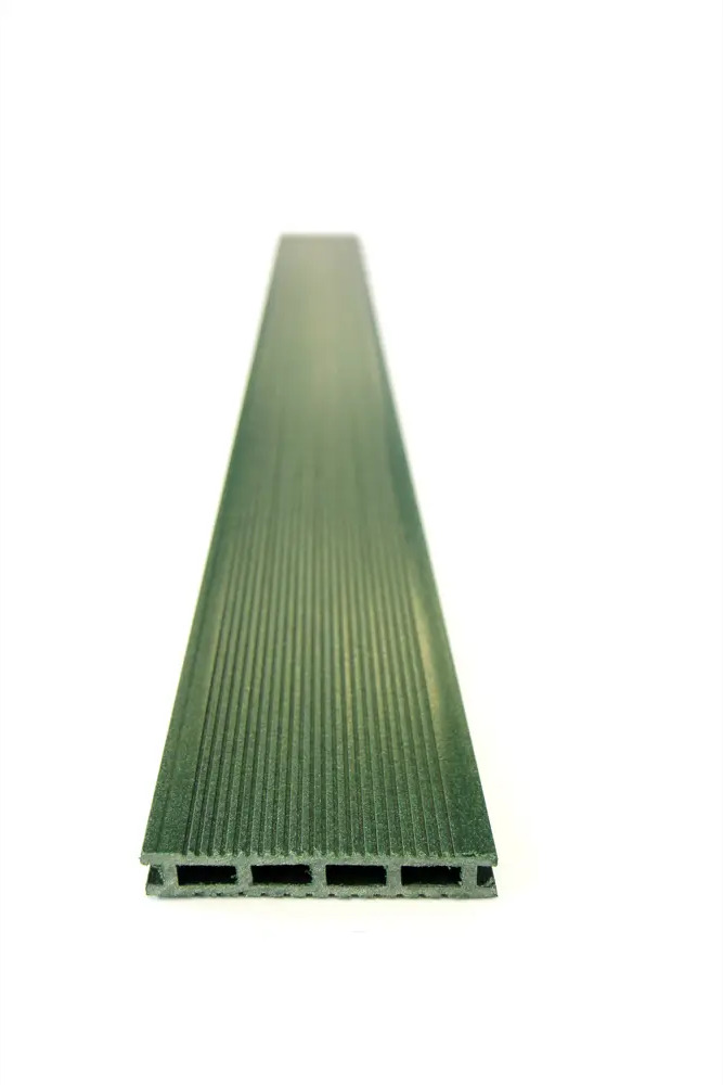 91354094 Террасная доска ДПК Multideck цвет изумруд 1500x140x22мм двусторонний вельвет/структура дерева 0.42м² 2шт STLM-1014888