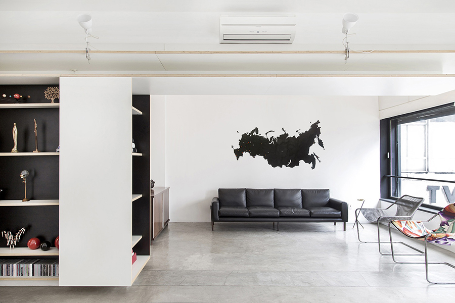 19-23 Карта-пазл wall decoration "российская федерация", 98х53 см, черная Mimi  - Вид №1