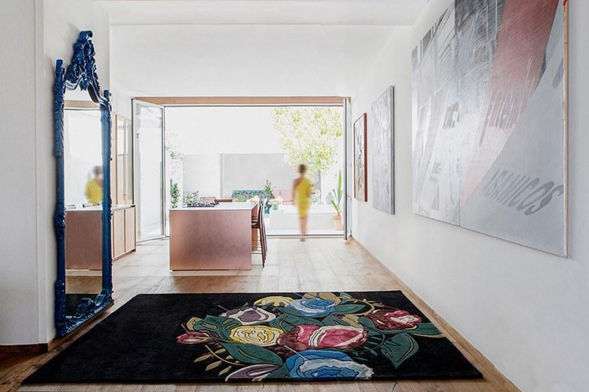 NOW Carpets Коврик ручной работы с цветочным рисунком из бамбукового шелка и шерсти Bloom sun-id-1387809 - Вид №8