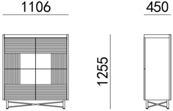 HC28 Cosmo Буфет из лакированной древесины Graphic 51c006 - Вид №1