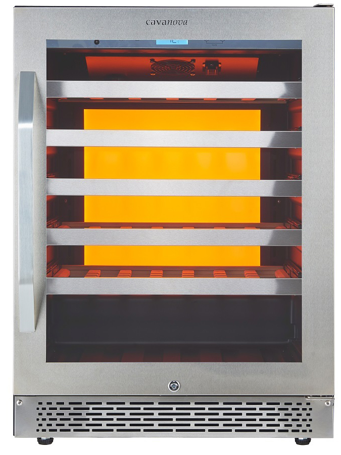 9189162 Винный шкаф Cavanova CV045-1TL серебристый STDN-0033727 - Вид №6