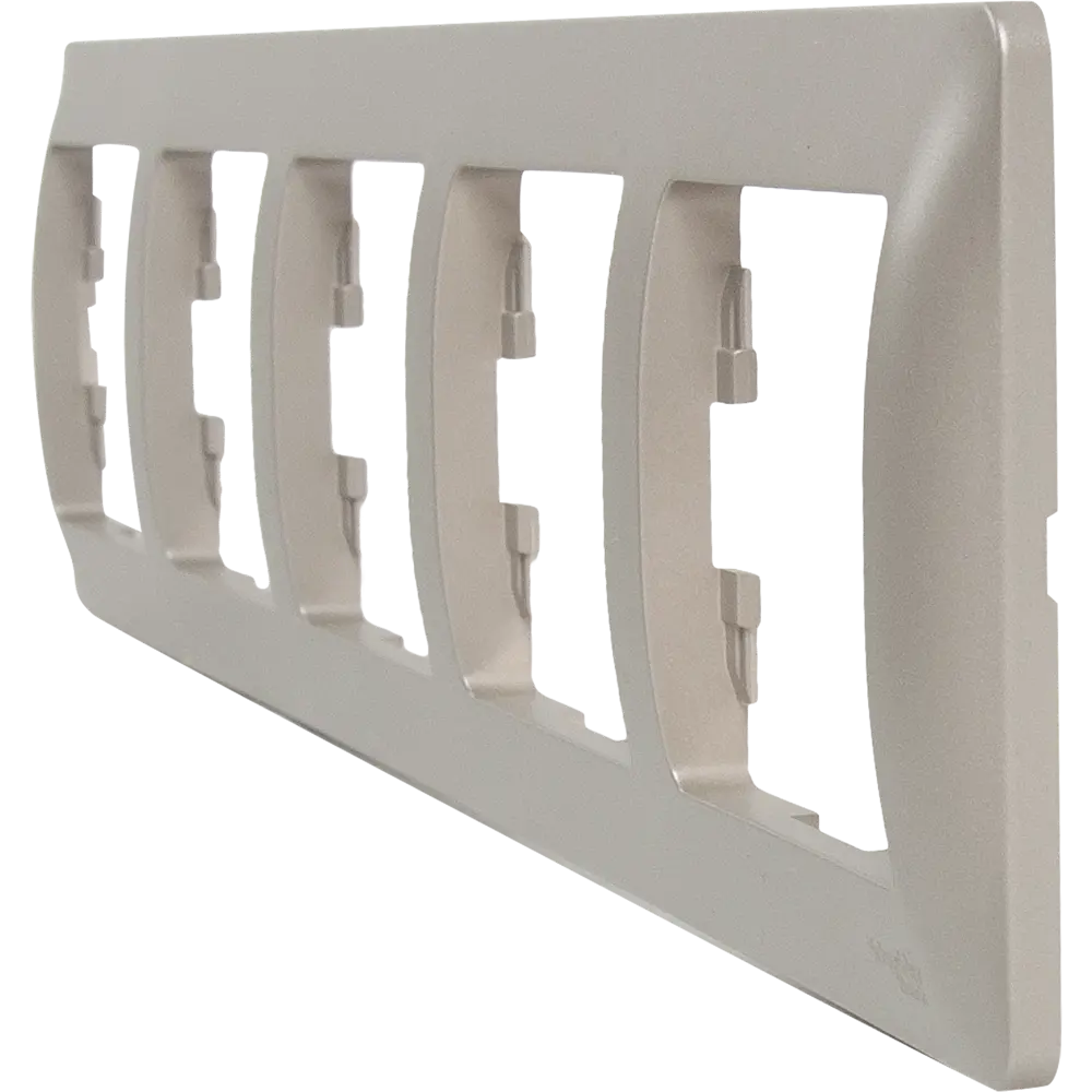 Рамка Schneider Electric Glossa пятиместная платина для розеток и выключателей 84725228 STLM-0054100 - Вид №2