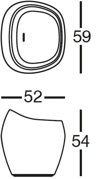 VONDOM Пуф садовый полиэтиленовый Moma sun-id-1454165 - Вид №6