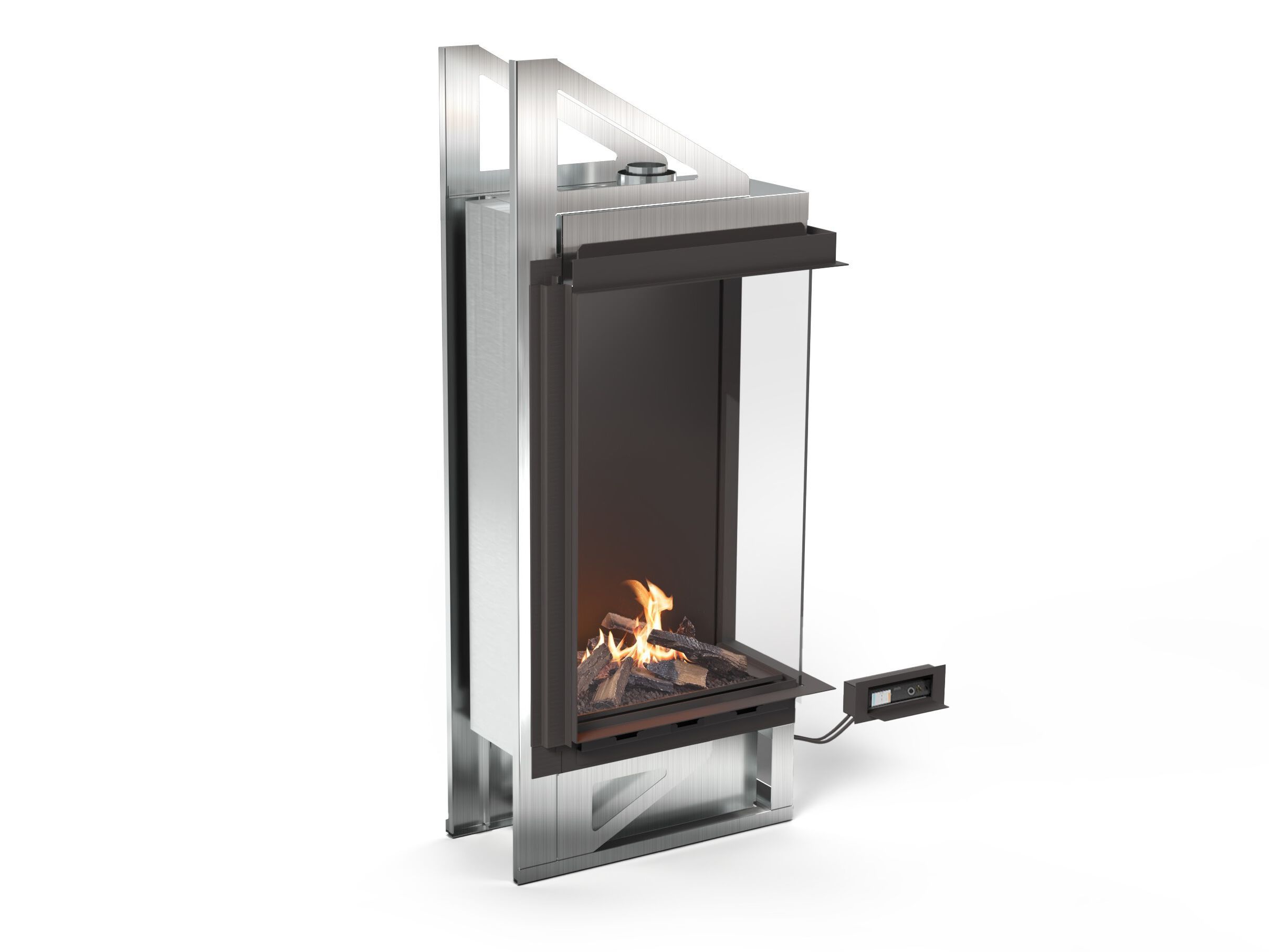 Угловой закрытый камин на биоэтаноле Planika Vitro ARCH-00123798