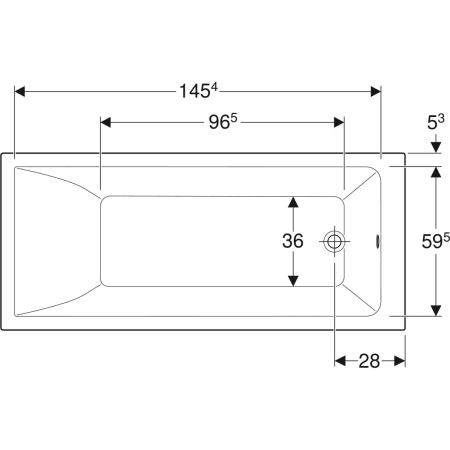 554.304.01.1 Прямоугольная ванна Geberit Renova Plan Geberit  - Вид №18