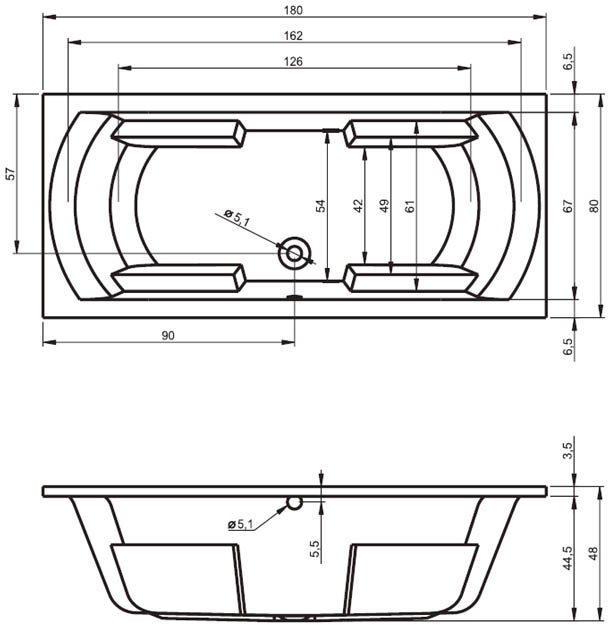 BB7200500000000 Ванна Riho Livorno Santreyd - Вид №1