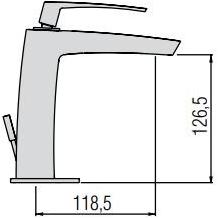 Rubinetterie Frattini Смеситель для раковины, однорычажный, сливной Luce suite sun-id-1401917 - Вид №1