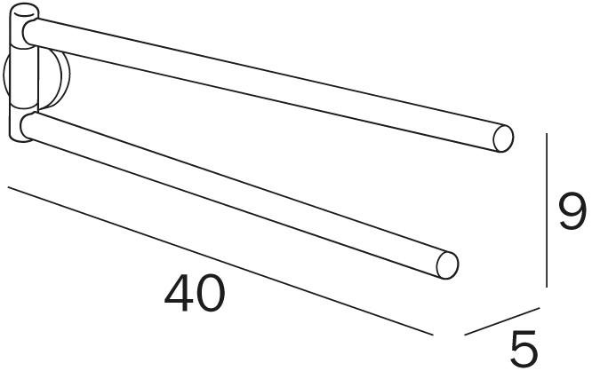 INDA® Поворотный держатель для полотенец Touch A46150 - Вид №1