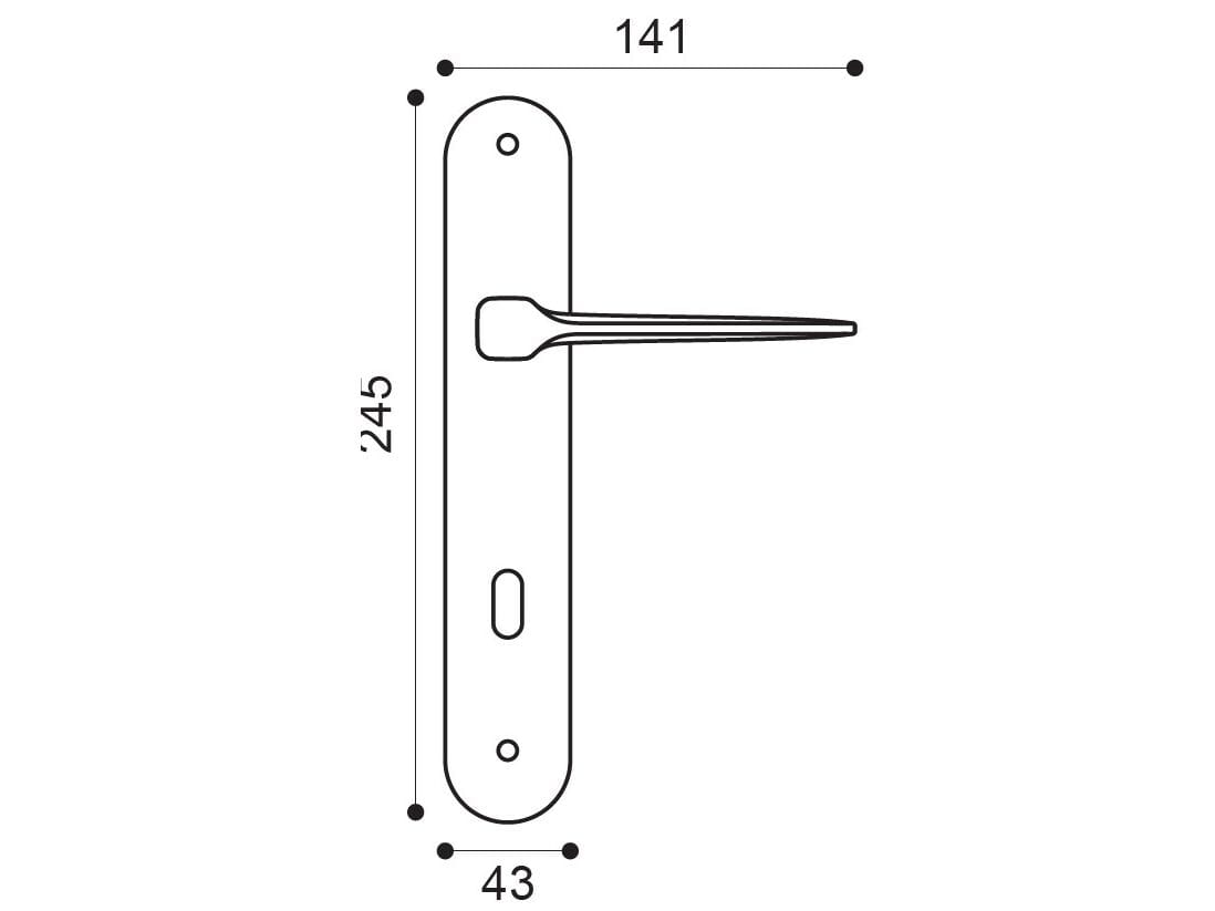 Ручка из цинкового сплава на пластине Manital SONICA ARCH-00125367 - Вид №2