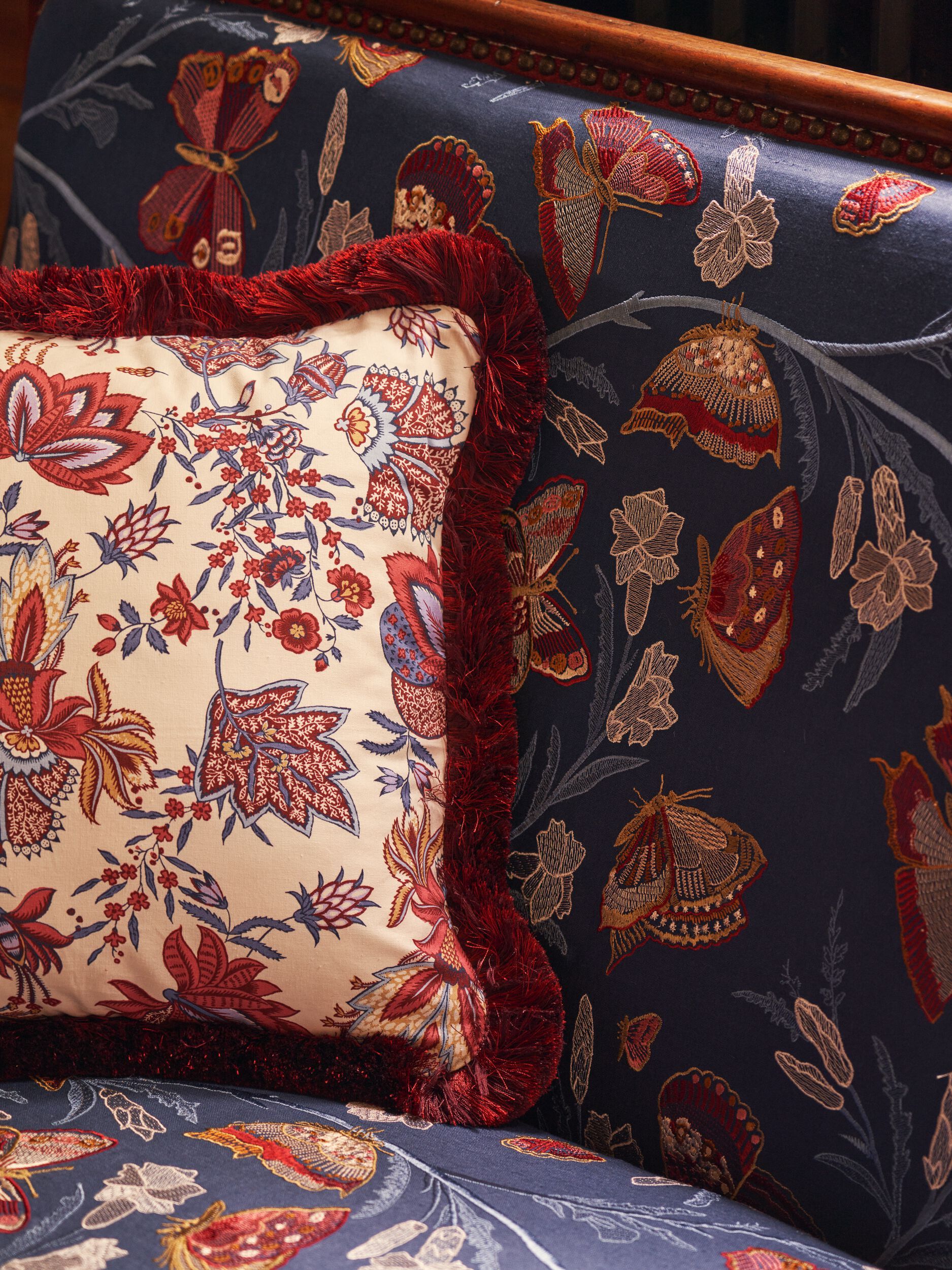 Хлопчатобумажная ткань с цветочным рисунком LELIEVRE Quenin-Belle Époque ARCH-00020380 - Вид №4