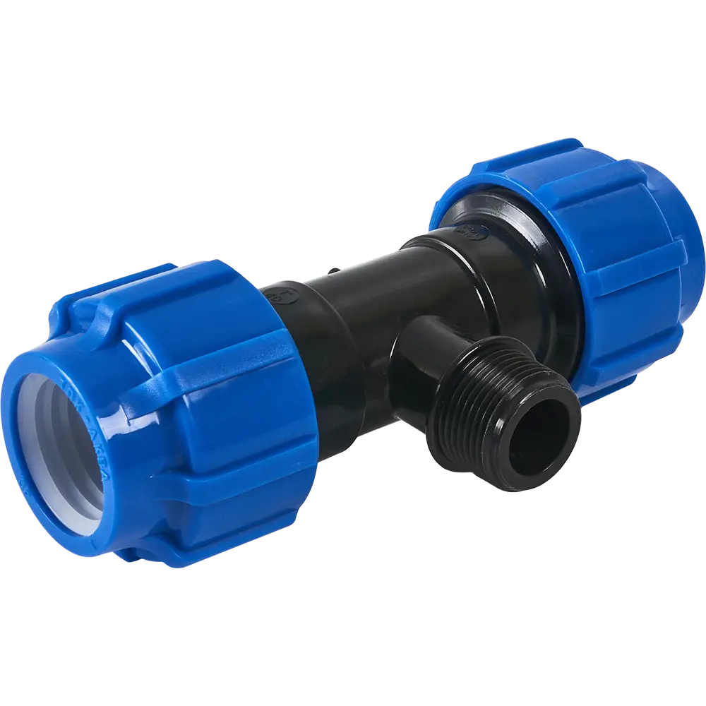 Тройник компрессионный ТПК-АКВА 40x40x1 наружная резьба ПОЛИТЭК STLM-2157021