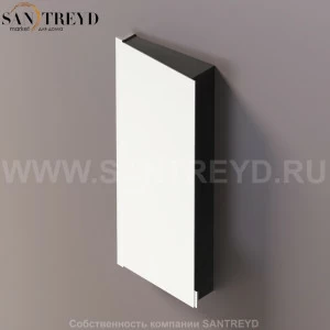 Agape 026 Шкаф с наклонной двухсторонней зеркальной дверью в коробе из фанеры под темный дуб левосторонний AMOB026SXRW