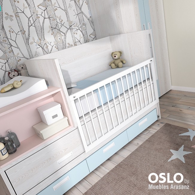 102924 Мебельный комплект с детской кроваткой Ambiente 26 Arasanz Oslo Santreyd - Вид №2