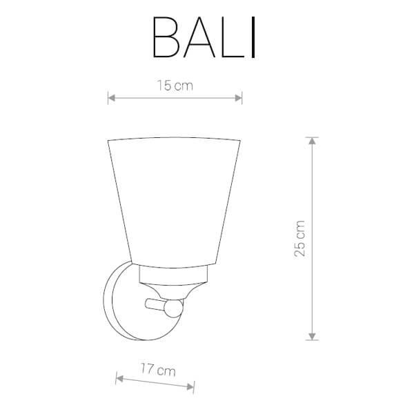 Бра со стеклянным плафоном хром Bali 9353 NOWODVORSKI BALI 00-3928781 Прозрачный;хром - Вид №1