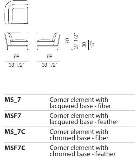 Cappellini Модульный диван со съемным чехлом Cap martin sunset sun-id-1481294 - Вид №22