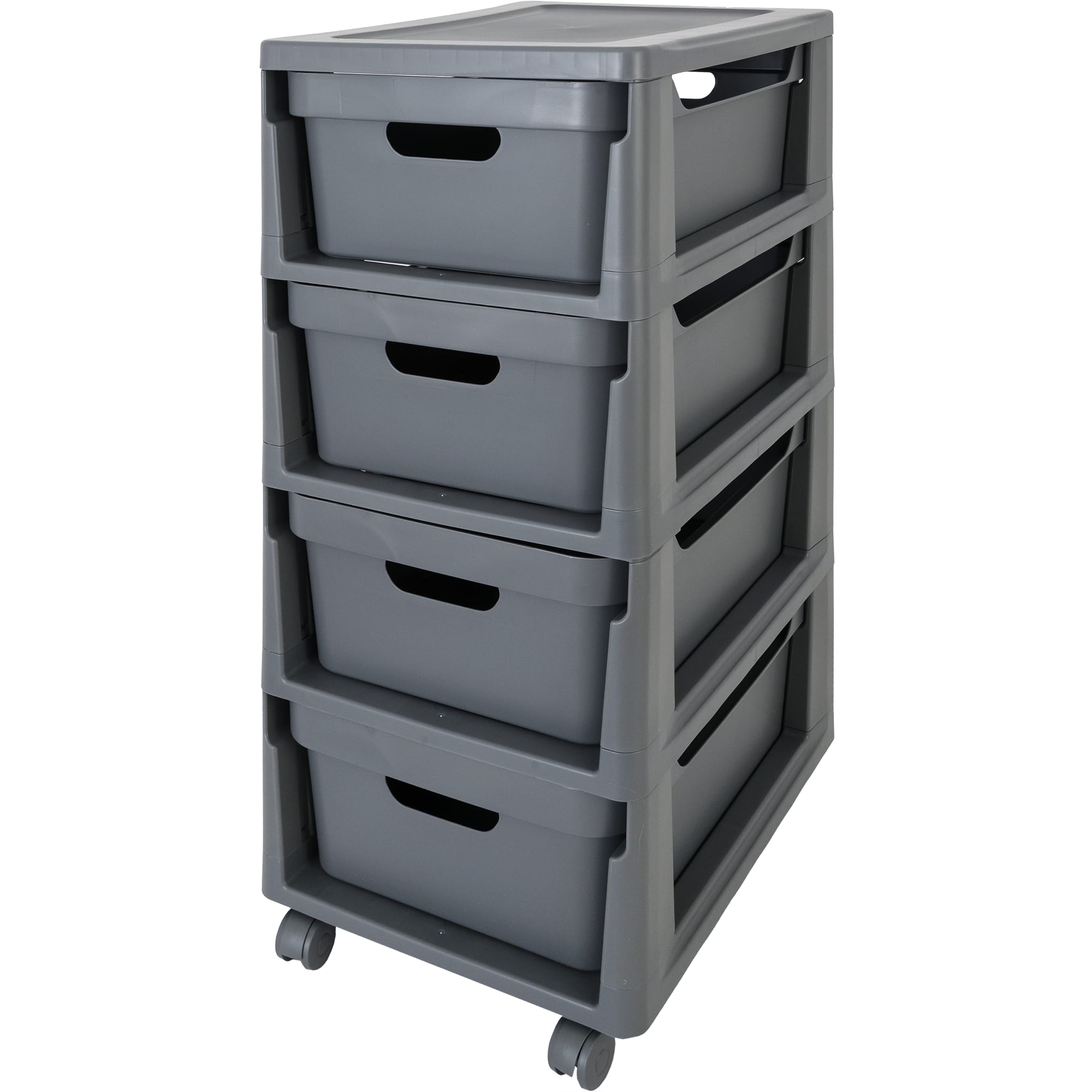 82995145 Комод Luxe, 4 ящика, 300х385х690 мм, пластик, цвет серый Santreyd 